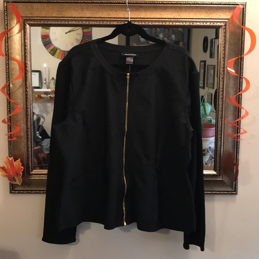 Classy Bandage Jacket Black Zip front
